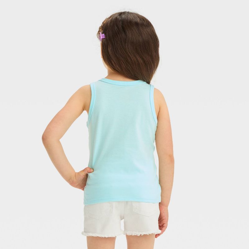 Toddler Girls' Sparkle Americana Heart Graphic T-Shirt - Cat & Jack™ Light Blue, 3 of 4