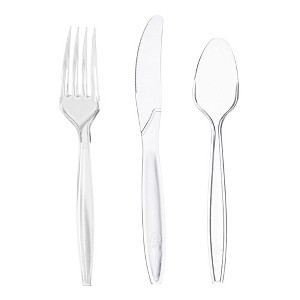 Smarty Had A Party Clear Plastic Cutlery Set - 1000 Sets - 1 of 4