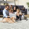 Acekool Geometric  Rug - Machine Washable Non-Slip Indoor Carpet for Living Room, Bedroom, Nursery - 4 of 4