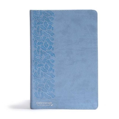 CSB (In)Courage Devotional Bible, Blue Leathertouch - (Leather Bound)