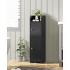 USIKEY Bathroom Storage Cabinet, Narrow Cabinet with Doors and Adjustable Shelves, Corner Bathroom Cabinet, Bathroom Storage for Small Spaces - 3 of 4