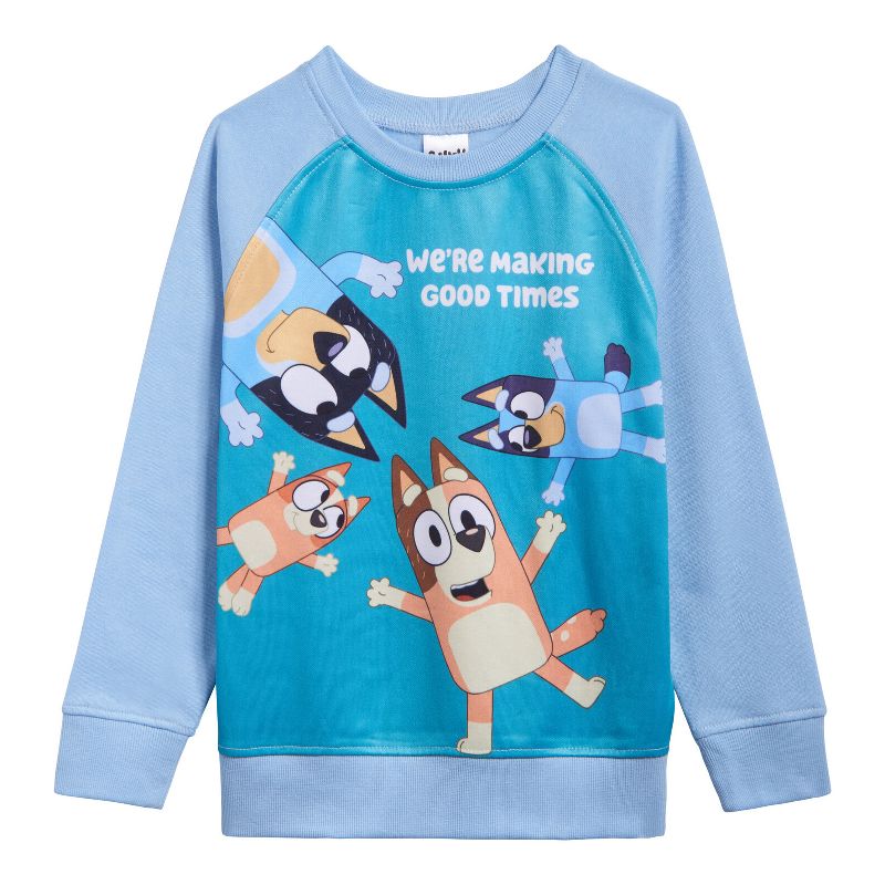 Bluey Fleece Sweatshirt and Cotton Gauze Hat Toddler to Little Kid, 3 of 8