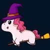 Men's Design By Humans Witch Unicorn Halloween T Shirt By thebeardstudio Tank Top - 2 of 3