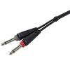 Monoprice 1/4 Inch TRS Male to two 1/4 Inch TS Male Insert Cable Cord - 10 Feet - Black - 3 of 4