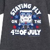 - SpongeBob SquarePants - Fly on 4th of July Graphic Short Sleeve Fleece Dress - 2 of 4