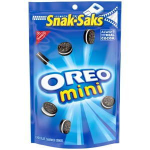 OREO Mini Chocolate Sandwich Cookies - Snack-Sak - 8oz - 1 of 4