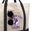 Tarleton State University Texans Arched School Name Canvas Tote Bag With External Pocket, Reusable Shoulder Bag for Shopping, School, Beach - 2 of 4