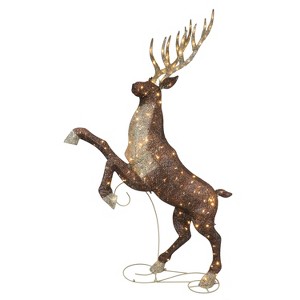 Puleo 72" Pre-Lit Outdoor Elk with 160 Warm White Twinkling LED Lights - 1 of 4