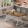 Whizmax 70.8 Inch Dining Table 4-6 Person, Kitchen Table with Heavy Duty Metal Legs, Farmhouse Dining Room Table for Kitchen, Living Room - 4 of 4