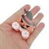 Unique Bargains Halloween Pumpkin Carriage Design Claw Clip Pink Orange Black 1 Pc - 4 of 4
