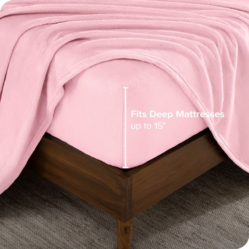 Velvety Soft Microplush Fleece Sheet Set by Bare Home, 4 of 8