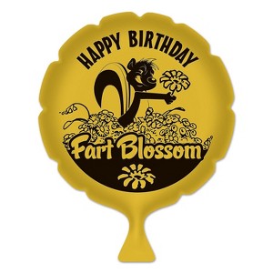 Beistle 8" Birthday Fart Blossom Whoopee Cushion Yellow/Black 4/Pack 54265 - 1 of 1