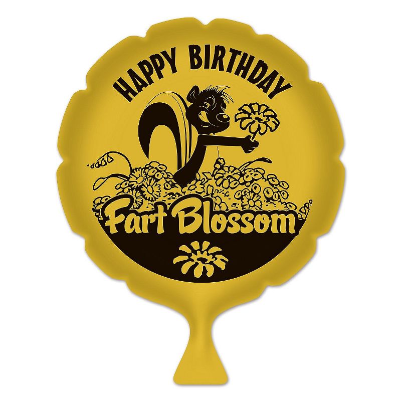 Beistle 8" Birthday Fart Blossom Whoopee Cushion Yellow/Black 4/Pack 54265, 1 of 2