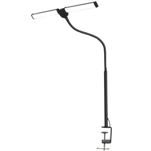 Itopfox LED Desk Lamp for Home Office, Eye-Care Architect Light with Clamp, Smart Double Head Computer Monitor Table Clip Lamp, Adjustable Flexible - 1 of 4