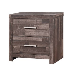 24" Juniper Nightstand Dark Cherry - Acme Furniture: Bevelled Edge, Wood Composite, No Assembly Required - 1 of 4