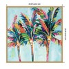 Kate & Laurel All Things Decor 30"x30" Sylvie Rainbow Coconuts Framed Canvas by Rachel Christopoulos Bright Gold - 3 of 4