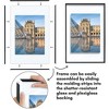 Americanflat 12x18 Floating Picture Frame - Fits 11x17 Photos or Smaller- Slide-In Photo Frame - Fusion Float Collection - Black - 3 of 4