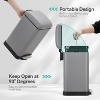 12L/3.2 Gal Stainless Steel Trash Can with Soft-Close Lid & Removable Inner Basket, Rectangular Step Trash Can for Bathroom, Fingerprint-Proof Finish - 3 of 4