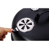 Racxily Charcoal Smoker Grill Wood Smoker Grills Outdoor Cooking 16 Inch Vertical Smoker Portable BBQ Grill for Camping, Black - 3 of 4