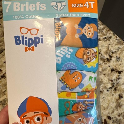 Toddler Boys Blippi brief Underwear Size 4t, 5 pairs new out of