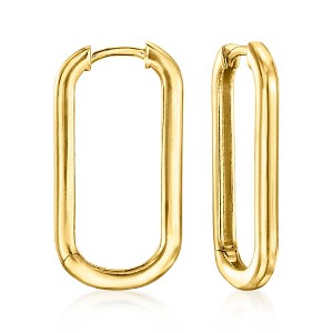 Ross-Simons Italian 18kt Gold Over Sterling Large Paper Clip Link Hoop Earrings - 1 of 3