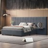 Queen Size Upholstered Platform Bed with Big Headboard, Bedroom Furniture - 2 of 4