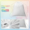 Generic 48 Pcs Tie Dye Bags Cotton Drawstring Bags Sublimation Blank - 2 of 4