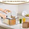 Angel Sar Bread Slicer and Bread Box Combo, 2-in-1 Adjustable Slicing Guide with 9L Storage Container, Foldable Cutting Guide with Crumb Tray - 4 of 4