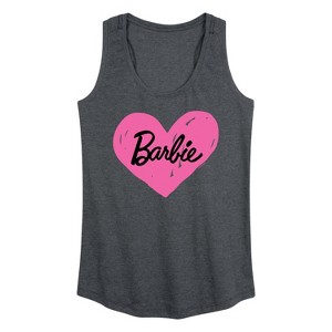 Women's - Barbie - Hand Painted Heart Graphic Racerback Tank - 1 of 4