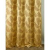 Ramallah Trading Palm Floral Textured Jacquard Single Rod Pocket Curtain Panel - 54 x 84, Gold - 4 of 4