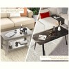 2-Tier Industrial Coffee Table with Storage Shelf, Rectangle Wood and Metal TV Stand, Side End Table for Small Living Rooms, Grey - 4 of 4
