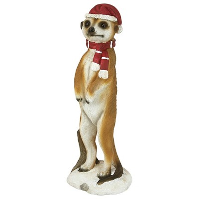 Design Toscano Merry Meerkat Holiday Greeter Statue
