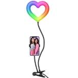 Dixie & Charli Heart Shaped Color LED Ring Light with Desk Clip