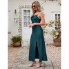 Women's Sleeveless Spaghetti Strap Satin Dress Backless Bodycon Sexy Cocktail Beach Evening Party Club Midi Dresses - 4 of 4