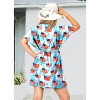 HAPPY BAY Women's Beachwear Bikini Mini Dress Patriotic Coverups Summer Swim Beach Cover Ups for Swimwear XL-XXL Blue US Flag - 2 of 4
