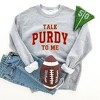 Simply Sage Market Women's Graphic Sweatshirt Varsity Talk Purdy To Me - XL - Graphite - 3 of 3