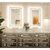 30x22 Inch LED Bathroom Mirror with Brushed Gold Frame, Anti-Fog Frontlit & Backlit, 3 Color Temperatures - 3 of 4