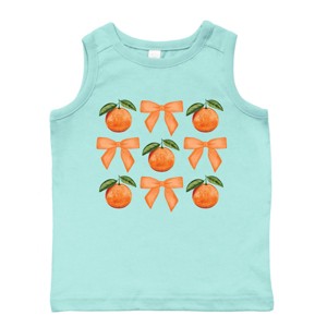 The Juniper Shop Coquette Oranges Chart Toddler Tank - 5/6T - Seafoam - 1 of 4