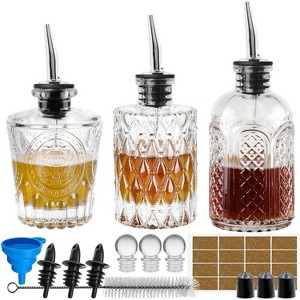 Set of 3 Syrup Bottles with Leak-Proof Lids Pour Spout for Coffee Syrups,Honey,Condiments,Olive Oil - 1 of 4