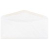 JAM Paper 50pk #10 Business Envelopes - 4 1/8 x 9 1/2 - White: Wet and Seal, Gummed Flap, Mailing, Letter Size - 2 of 2