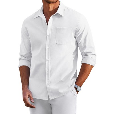 COOFANDY Men's Oxford Shirt Long Sleeve Casual Button Down Shirts