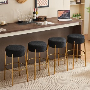 HOMLUX 30" Tall Upholstered Bar Stools Set of 2 Counter Height Dining Bar Chair - 1 of 4