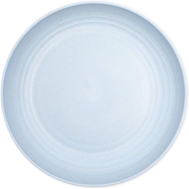 Juvale Set of 4 Unbreakable Wheat Straw Cereal Dinner Plate Set for Kids, Chip Resistant Plates 9 in, 3 of 7
