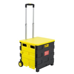 Mount-It! Mixed Materials Mobile Utility Cart, Yellow & Black - MI-905 - 1 of 4