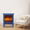 SEVOBAL Indoor Fireplaces 17 Inch Freestanding Electric Fireplace Stove Heater Infrared Fireplace Heater for Indoor, Blue, 14.2"*8"*18" - 4 of 4
