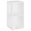 CLIHOME 2-Tier Side End Table Corner Cabinets Bedside Sofa Table With Storage Shelves - 4 of 4