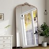 GlasFlength 36*66.5 Inch Full Length Mirrors, Traditional Baroque Arch Mirror for Entryway, Living Room, Hallway, Bathroom, Brown - 2 of 4