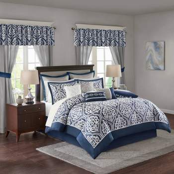 King 24pc Finley Room in a Bag Set Navy