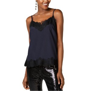 I.N.C International Concepts Womens Lace Cami Tank Top, Blue, Medium - 1 of 1