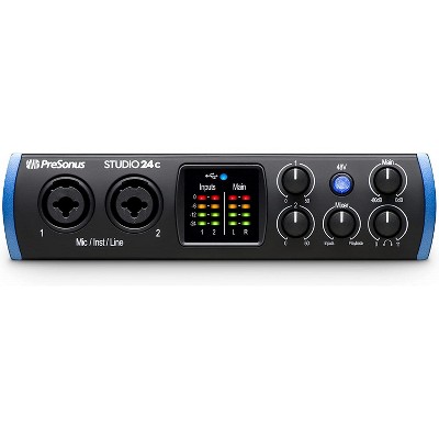 PreSonus Studio 24c 2x2, 192 kHz, USB Audio Interface with Studio One Artist and Ableton Live Lite DAW Recording Software